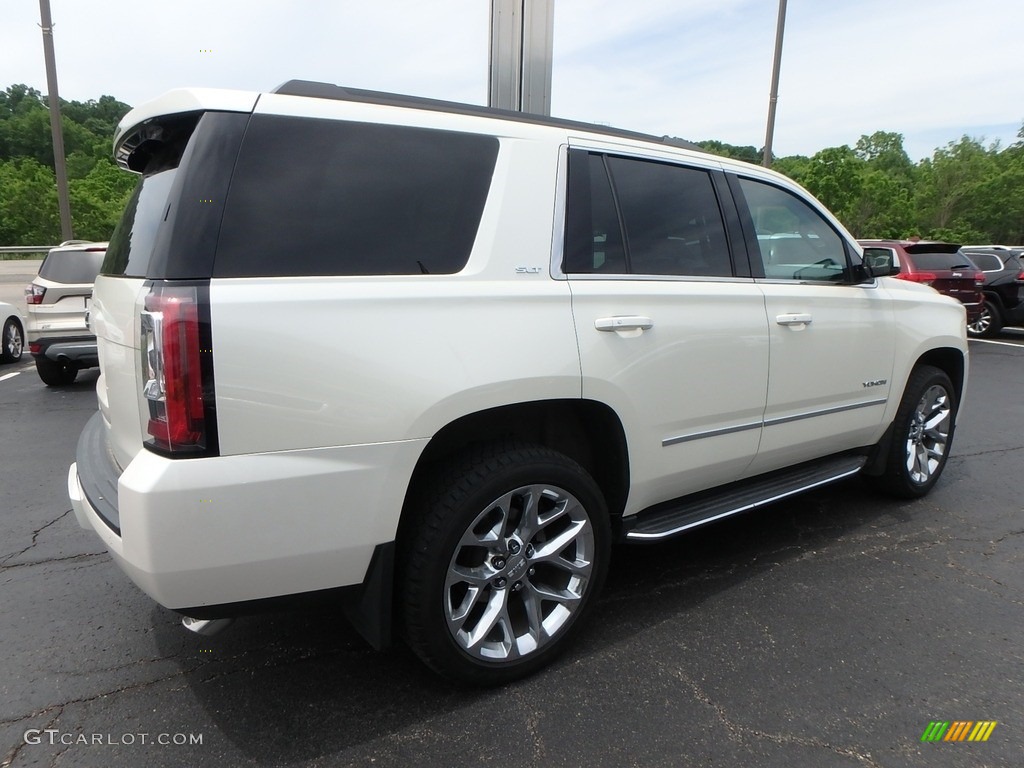 2015 Yukon SLT 4WD - White Diamond Tricoat / Cocoa/Dune photo #8