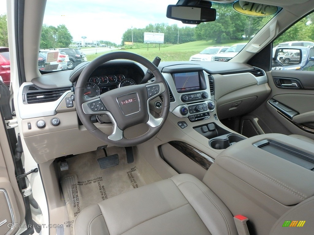 2015 Yukon SLT 4WD - White Diamond Tricoat / Cocoa/Dune photo #17