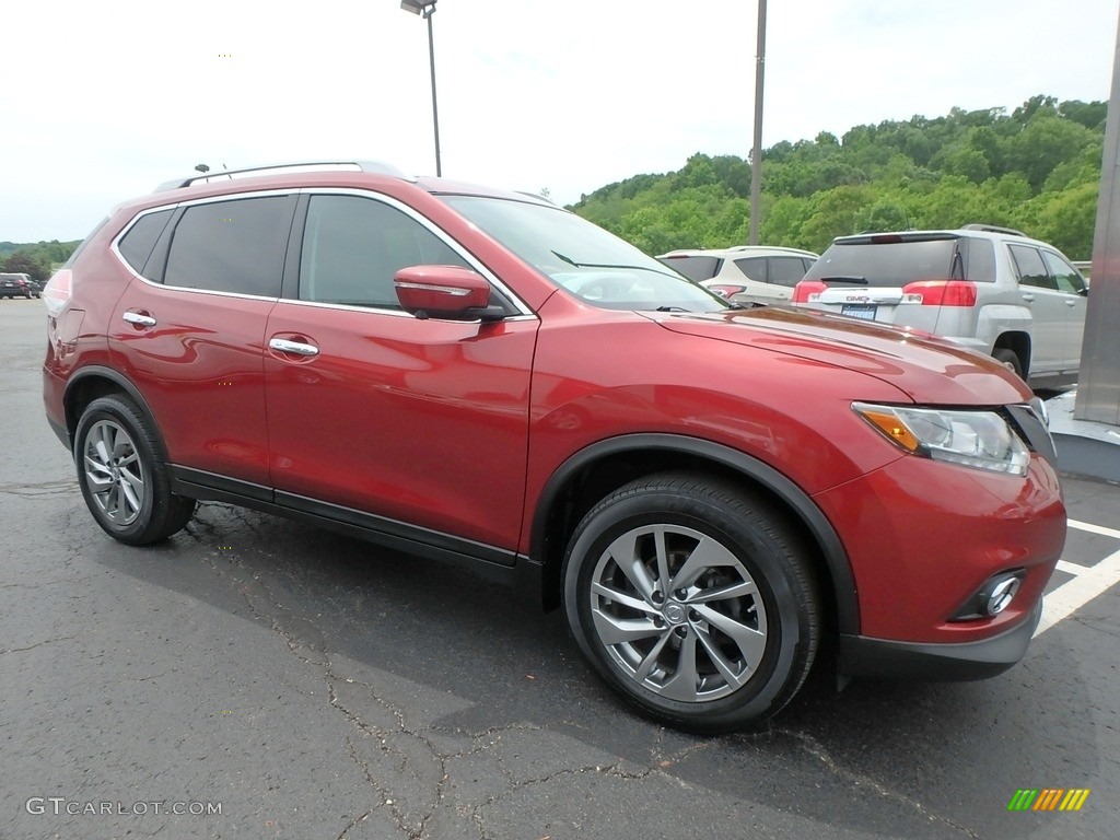 2015 Rogue SL AWD - Cayenne Red / Charcoal photo #4