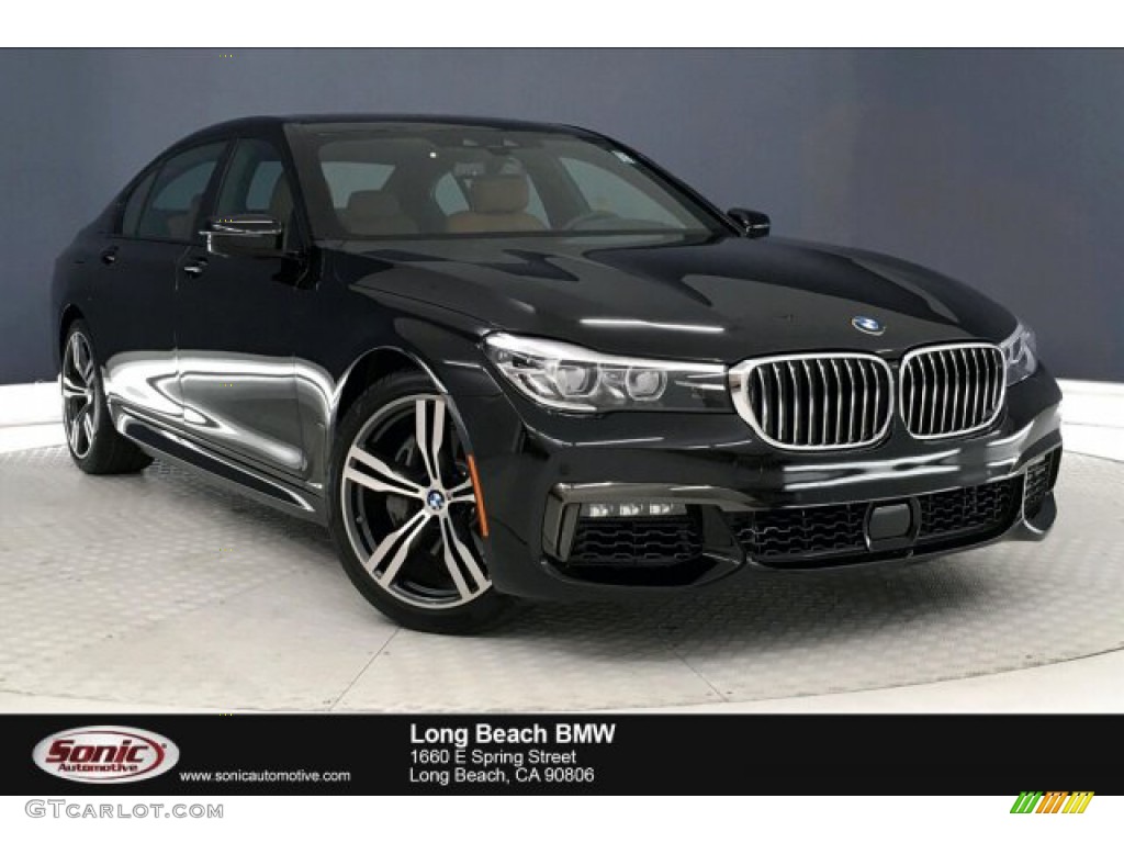 2019 7 Series 740i Sedan - Black Sapphire Metallic / Cognac photo #1