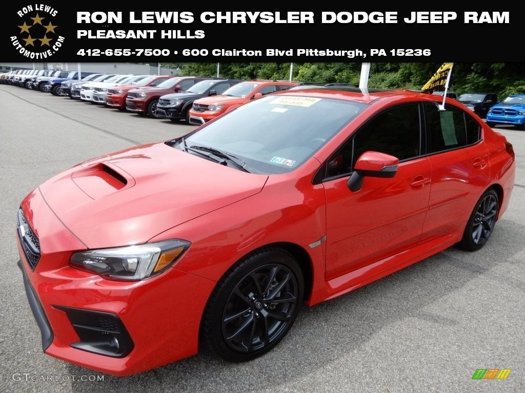 2018 WRX Limited - Pure Red / Carbon Black photo #1