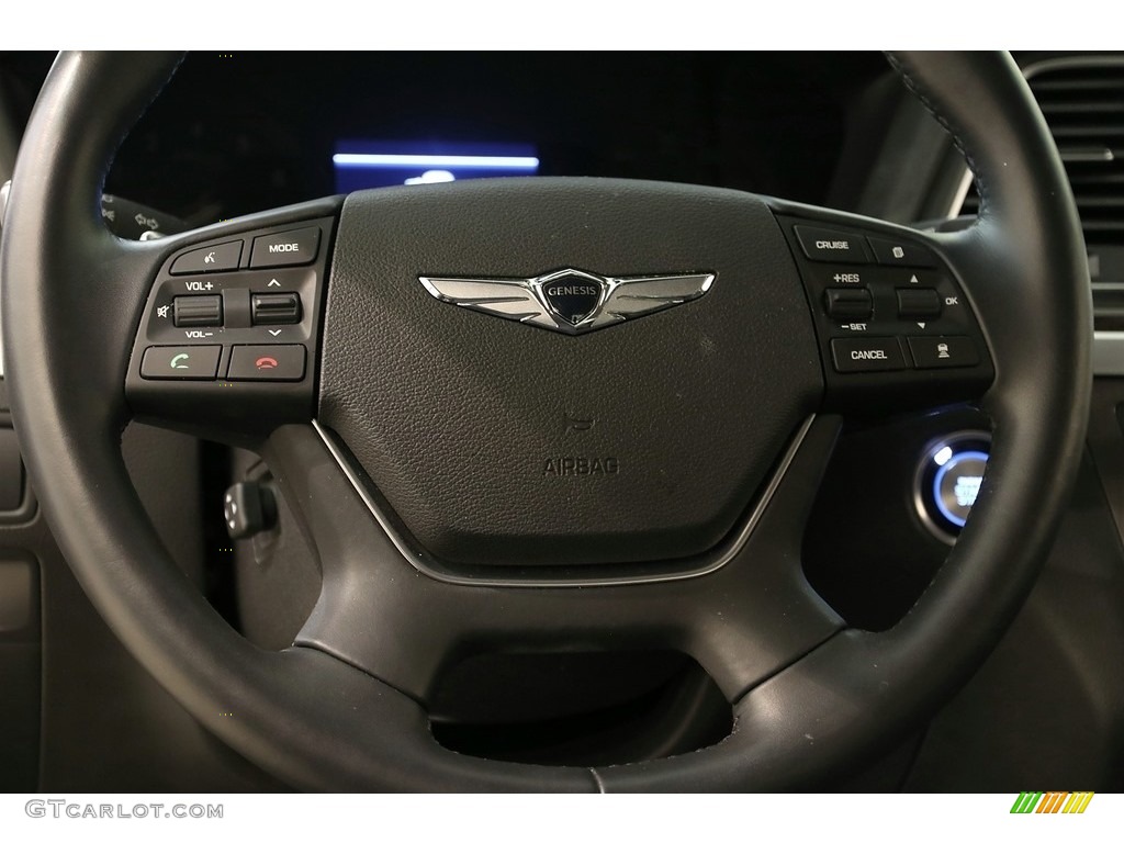 2018 Hyundai Genesis G80 AWD Black Steering Wheel Photo #133753567