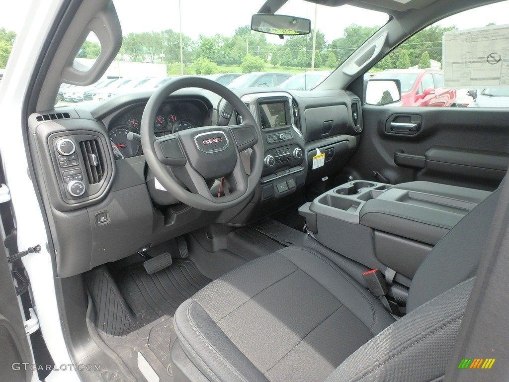 Jet Black Interior 2019 GMC Sierra 1500 Regular Cab 4WD Photo #133757080