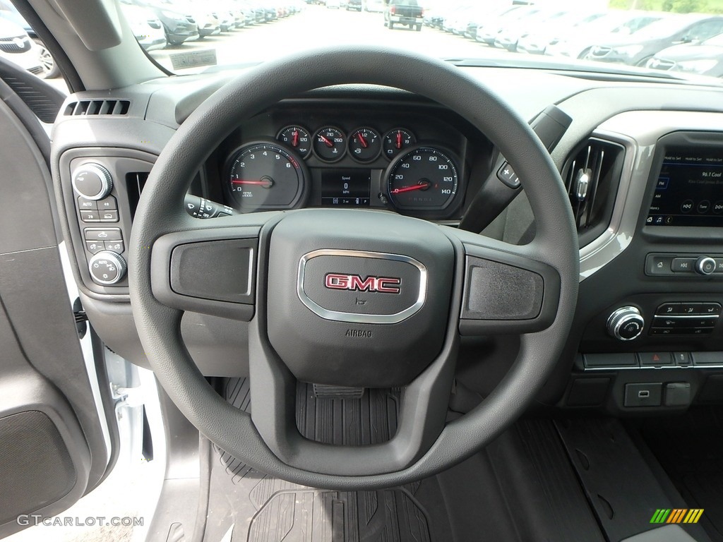 2019 GMC Sierra 1500 Regular Cab 4WD Jet Black Steering Wheel Photo #133757113