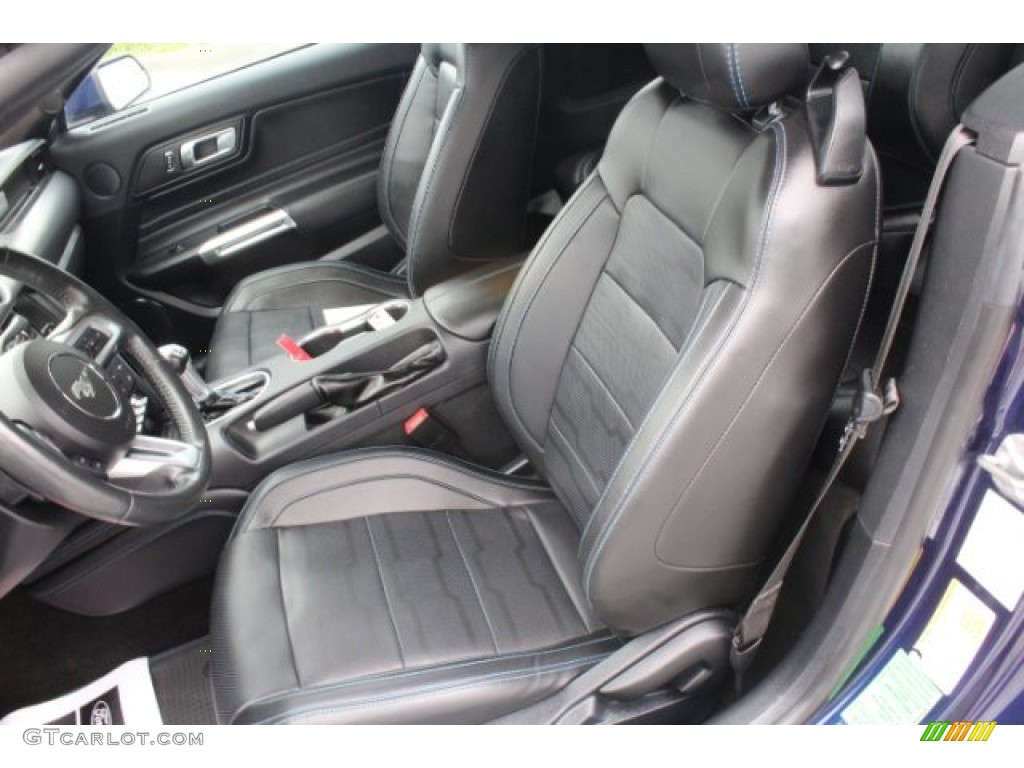 2018 Mustang EcoBoost Premium Convertible - Kona Blue / Ebony photo #12
