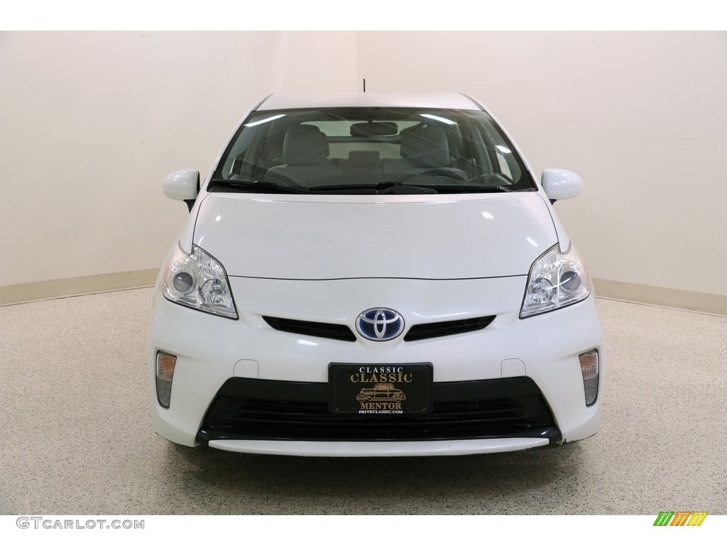 2012 Prius 3rd Gen Two Hybrid - Blizzard White Pearl / Misty Gray photo #2