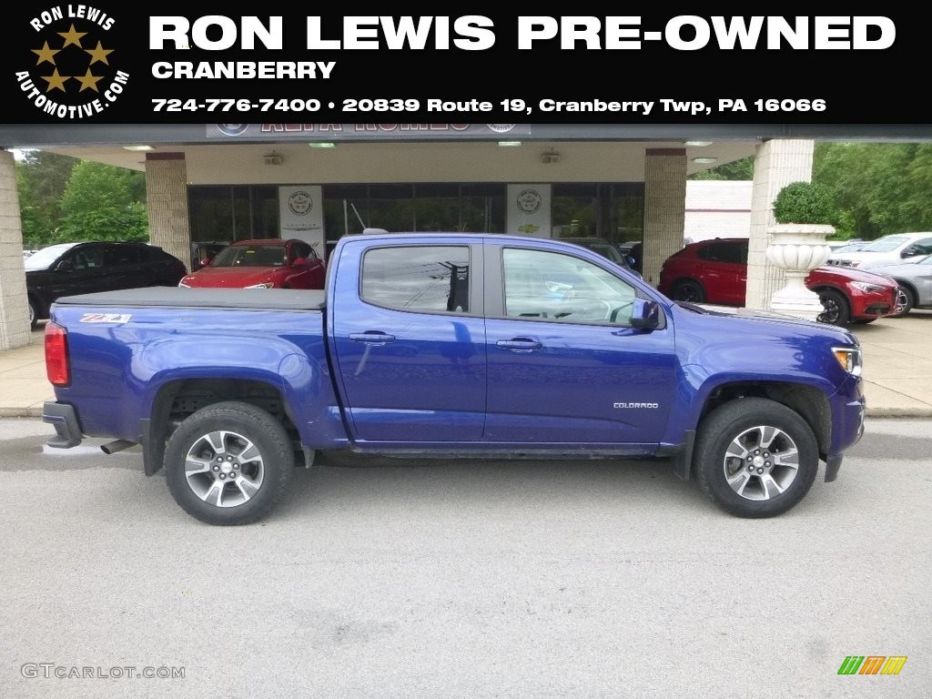 2016 Colorado Z71 Crew Cab 4x4 - Laser Blue / Jet Black photo #1