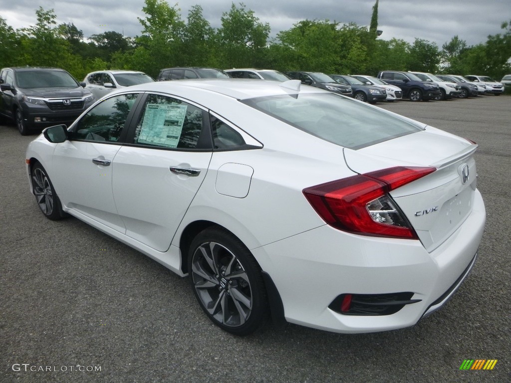 2019 Civic Touring Sedan - Platinum White Pearl / Black photo #2