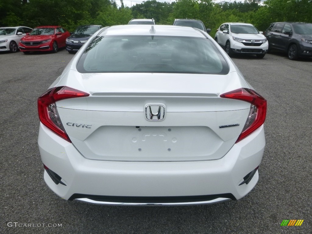 2019 Civic Touring Sedan - Platinum White Pearl / Black photo #3