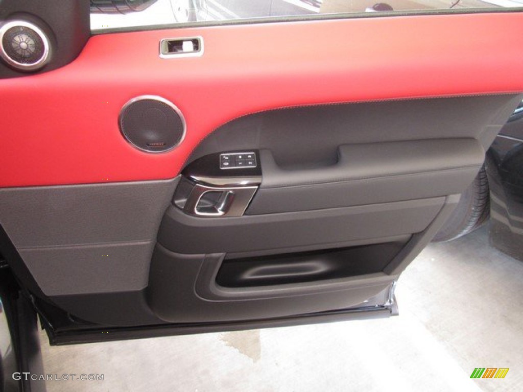2019 Land Rover Range Rover Sport HST Ebony/Pimento Door Panel Photo #133772643