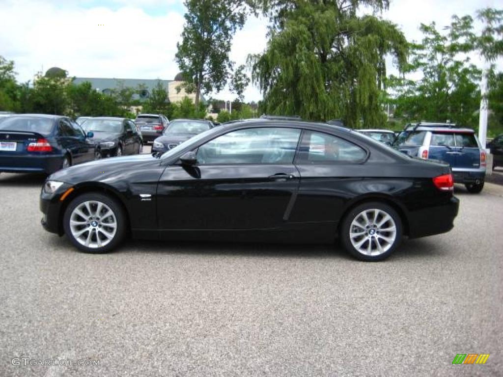 2009 3 Series 335xi Coupe - Black Sapphire Metallic / Black Dakota Leather photo #2