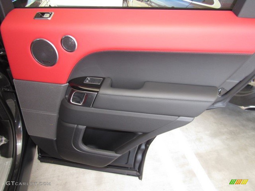 2019 Land Rover Range Rover Sport HST Ebony/Pimento Door Panel Photo #133772667