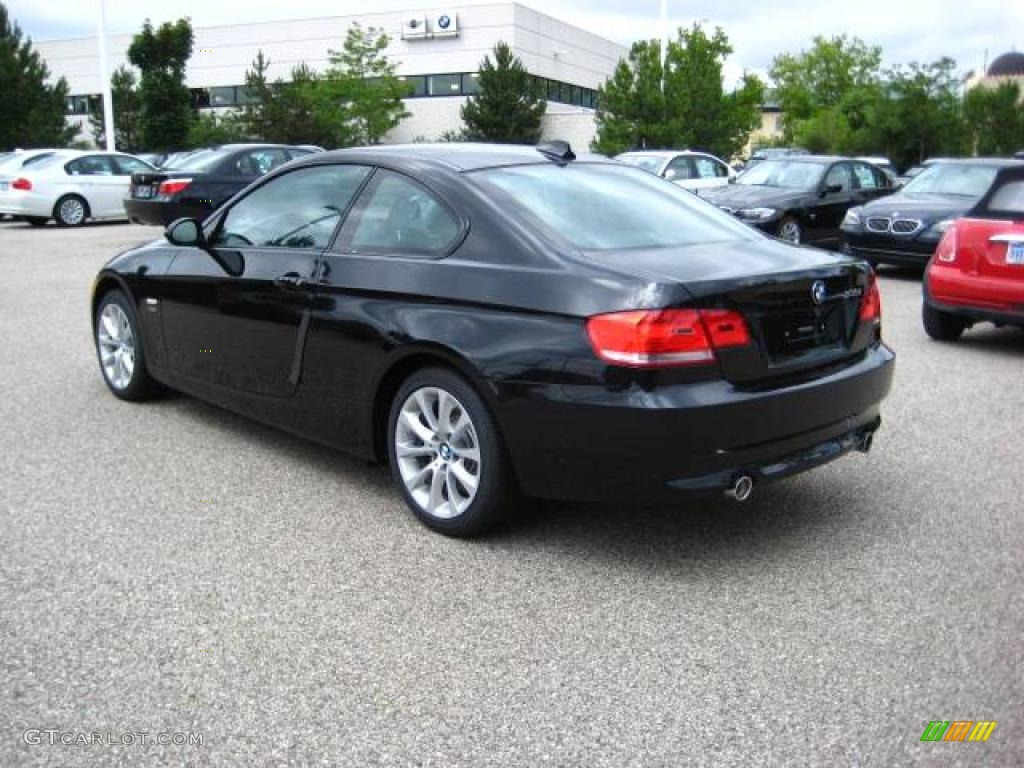 2009 3 Series 335xi Coupe - Black Sapphire Metallic / Black Dakota Leather photo #3