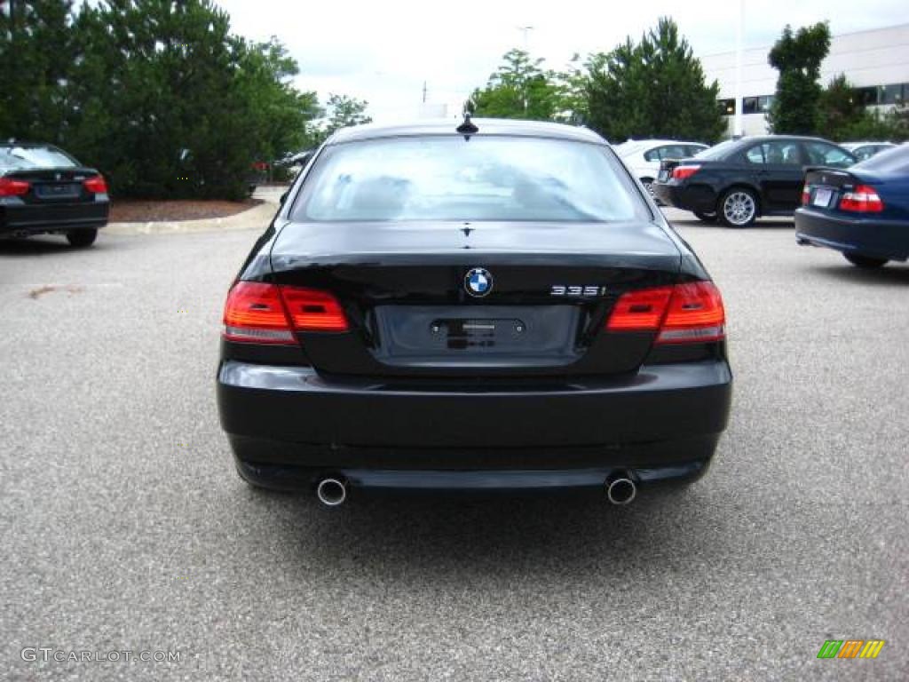 2009 3 Series 335xi Coupe - Black Sapphire Metallic / Black Dakota Leather photo #4