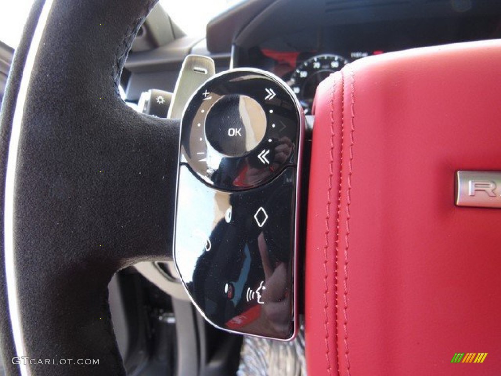 2019 Land Rover Range Rover Sport HST Ebony/Pimento Steering Wheel Photo #133772778