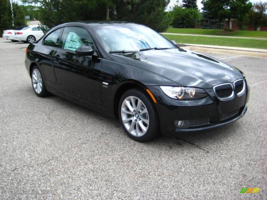 2009 3 Series 335xi Coupe - Black Sapphire Metallic / Black Dakota Leather photo #7