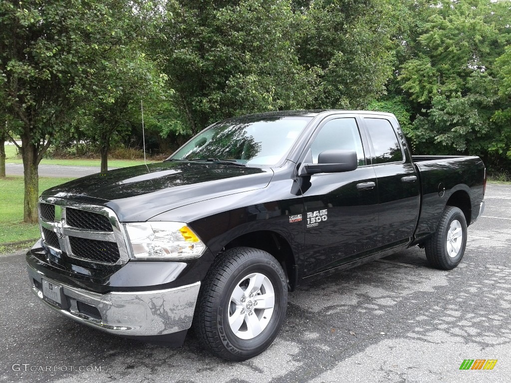 2019 1500 Classic Tradesman Quad Cab 4x4 - Diamond Black Crystal Pearl / Black/Diesel Gray photo #2