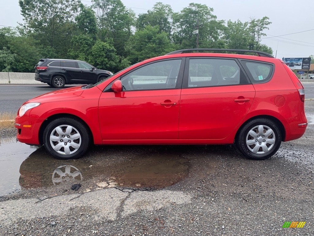 2010 Elantra Touring GLS - Chilipepper Red / Black photo #6