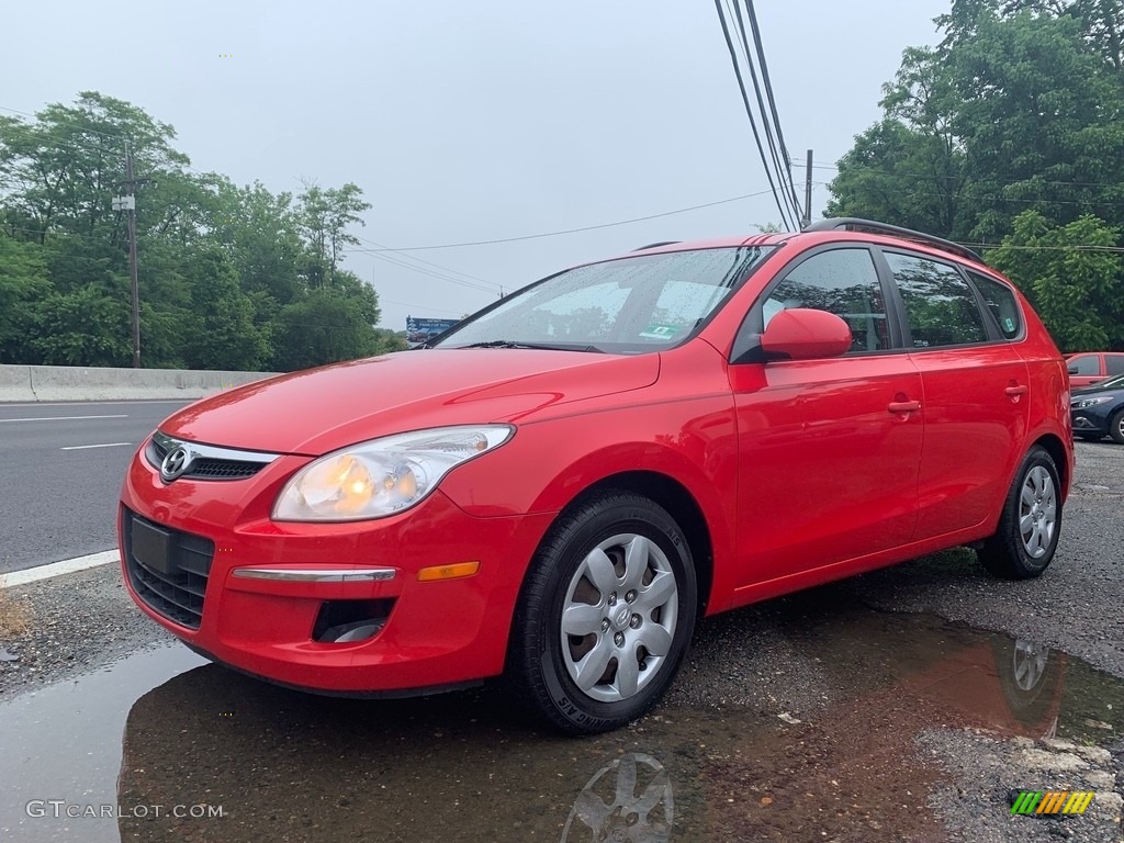 2010 Elantra Touring GLS - Chilipepper Red / Black photo #7