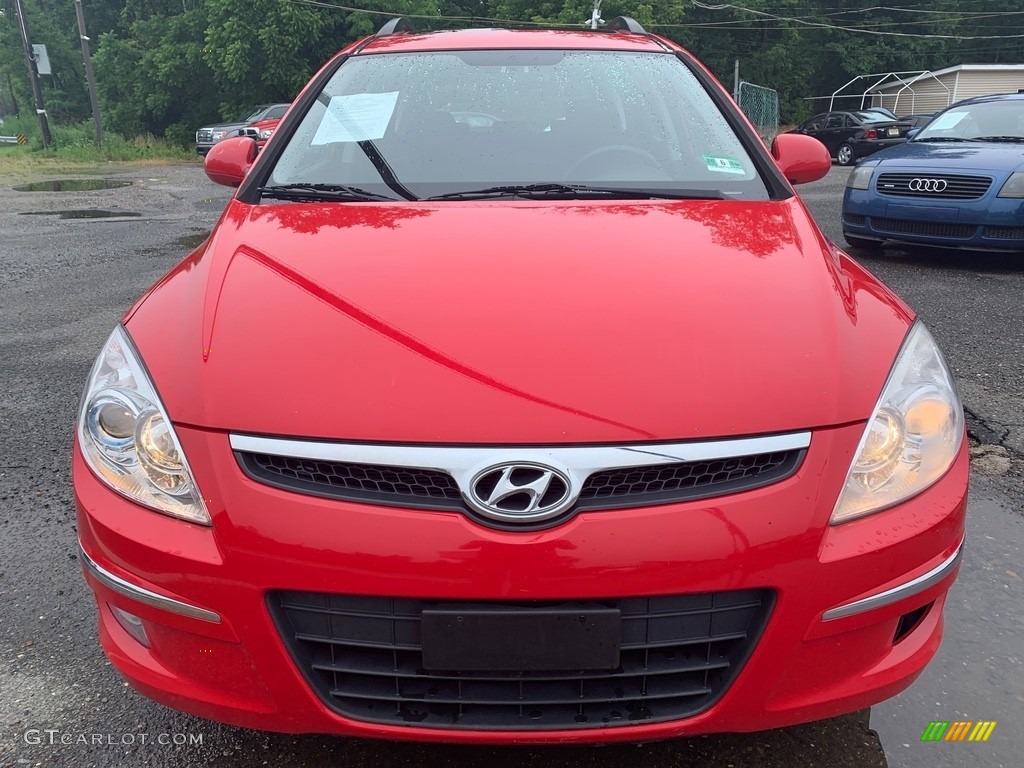 2010 Elantra Touring GLS - Chilipepper Red / Black photo #8