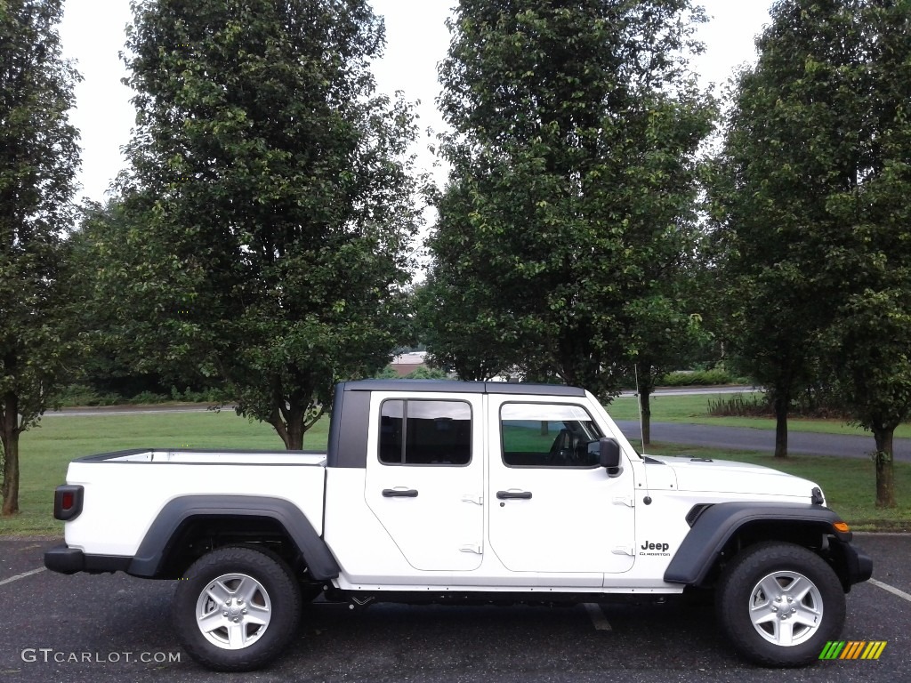 Bright White 2020 Jeep Gladiator Sport 4x4 Exterior Photo #133778133