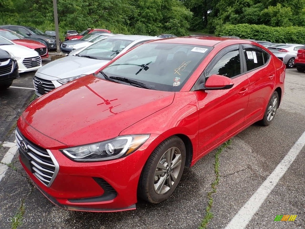 Scarlet Red 2018 Hyundai Elantra SEL Exterior Photo #133779564