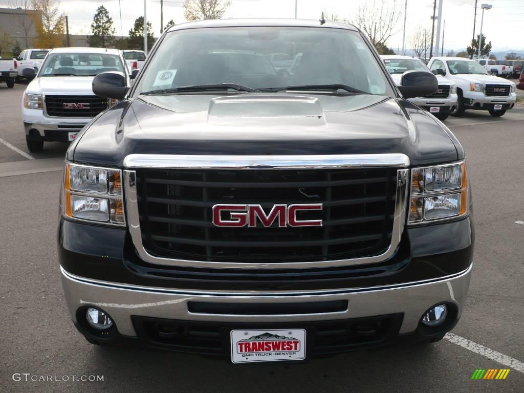 2009 Sierra 2500HD SLT Crew Cab 4x4 - Onyx Black / Ebony photo #2