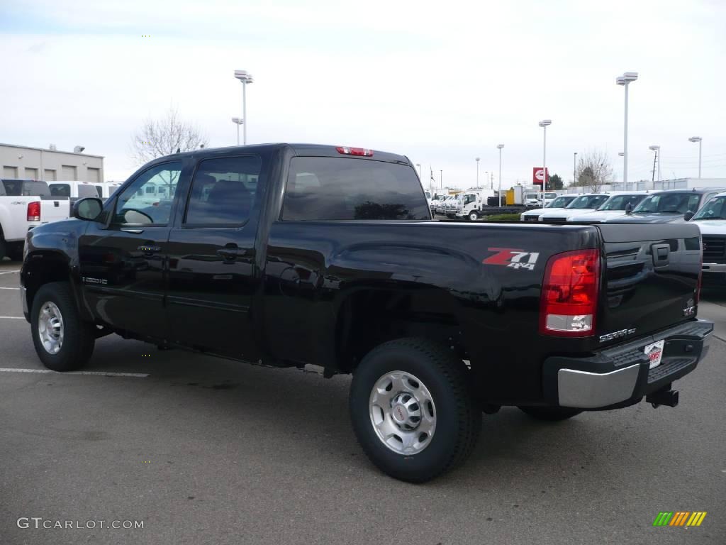 2009 Sierra 2500HD SLT Crew Cab 4x4 - Onyx Black / Ebony photo #4