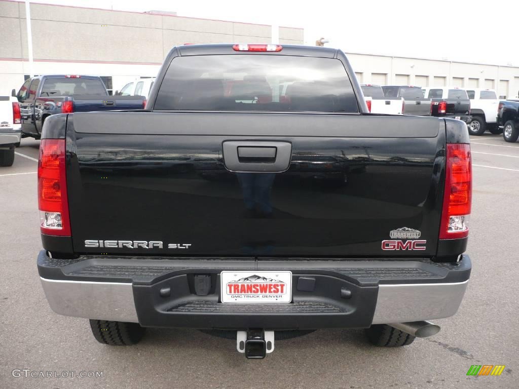 2009 Sierra 2500HD SLT Crew Cab 4x4 - Onyx Black / Ebony photo #5