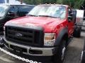 Red 2009 Ford F550 Super Duty XL Regular Cab Chassis 4x4