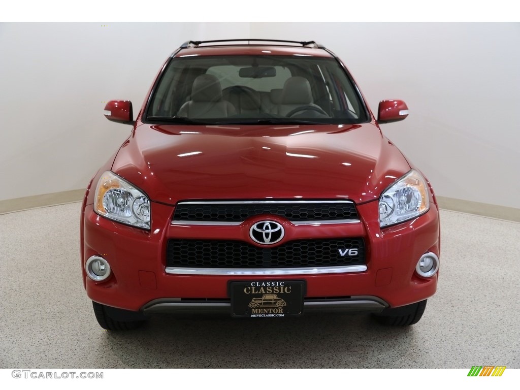 2010 RAV4 Limited V6 4WD - Barcelona Red Metallic / Sand Beige photo #2
