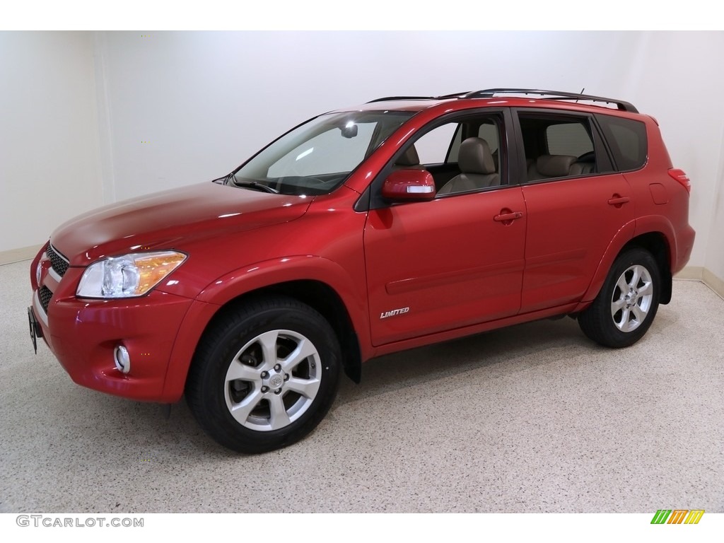 2010 RAV4 Limited V6 4WD - Barcelona Red Metallic / Sand Beige photo #3