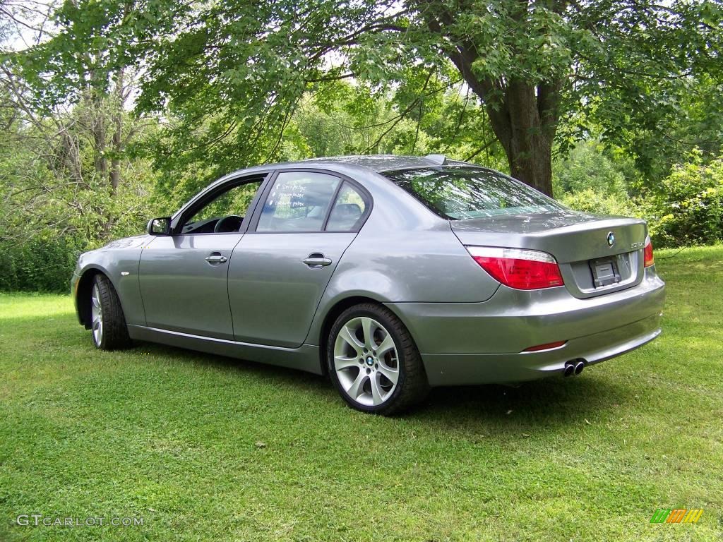 2008 5 Series 535xi Sedan - Space Grey Metallic / Grey photo #7