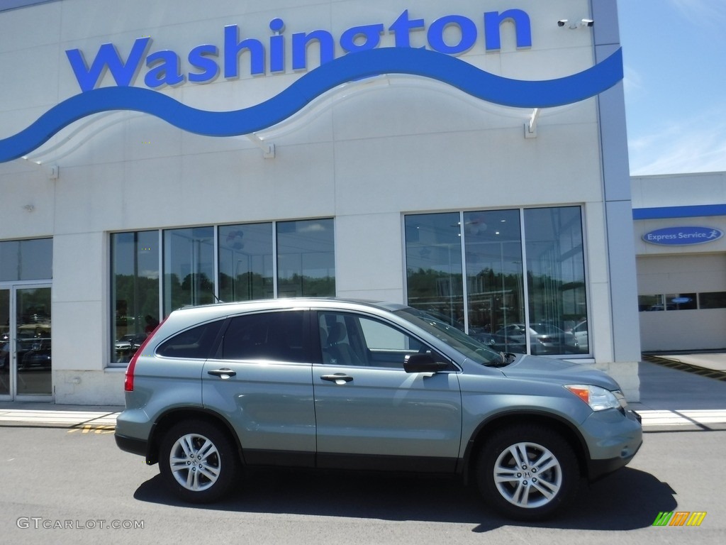 2010 CR-V EX AWD - Opal Sage Metallic / Ivory photo #2