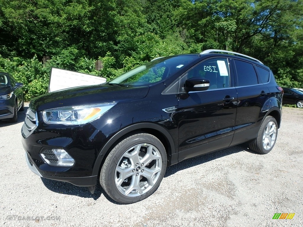 2019 Escape Titanium 4WD - Agate Black / Chromite Gray/Charcoal Black photo #7