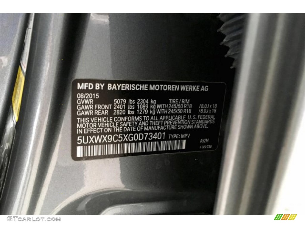 2016 X3 xDrive28i - Space Grey Metallic / Black photo #19