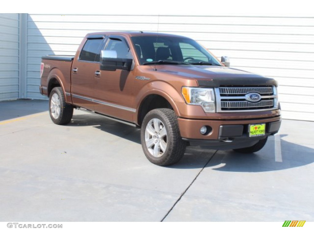 2011 F150 Platinum SuperCrew 4x4 - Golden Bronze Metallic / Sienna Brown/Black photo #2