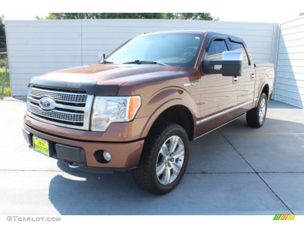 2011 F150 Platinum SuperCrew 4x4 - Golden Bronze Metallic / Sienna Brown/Black photo #4