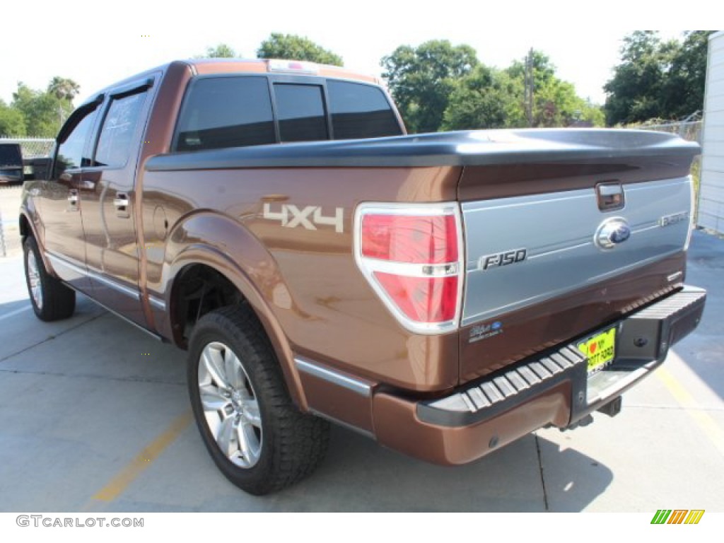 2011 F150 Platinum SuperCrew 4x4 - Golden Bronze Metallic / Sienna Brown/Black photo #7