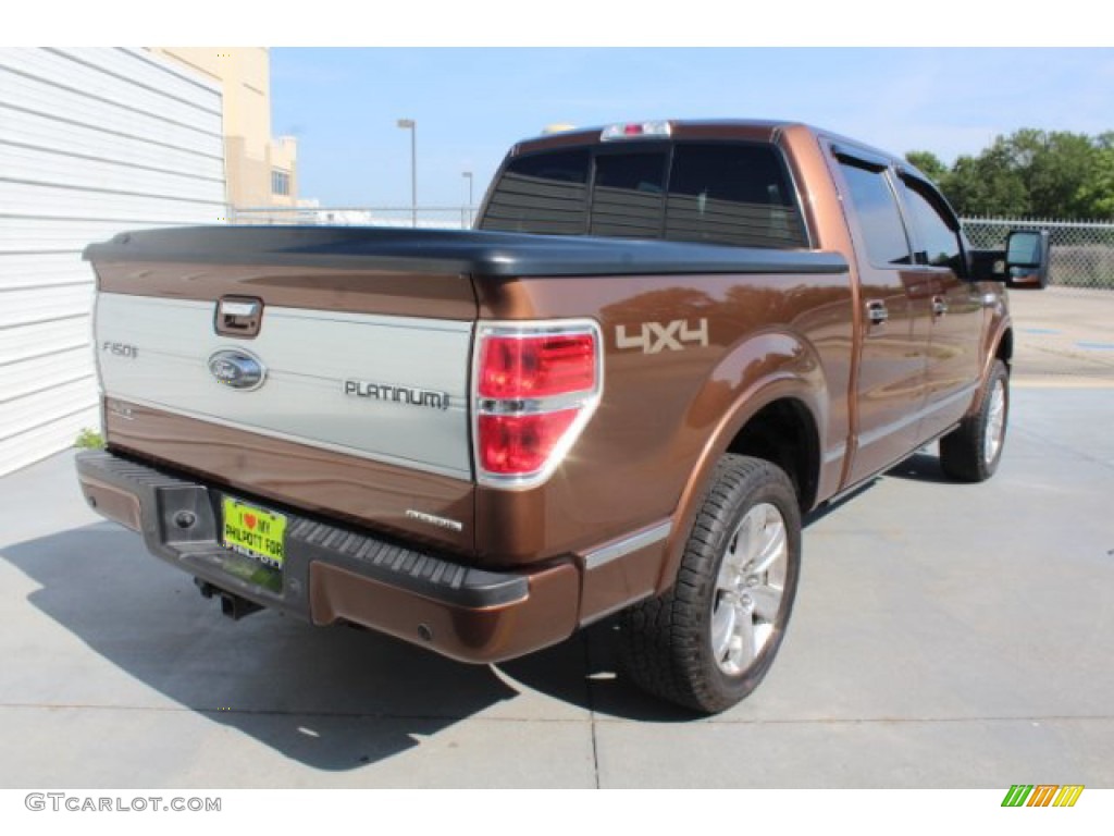 2011 F150 Platinum SuperCrew 4x4 - Golden Bronze Metallic / Sienna Brown/Black photo #9