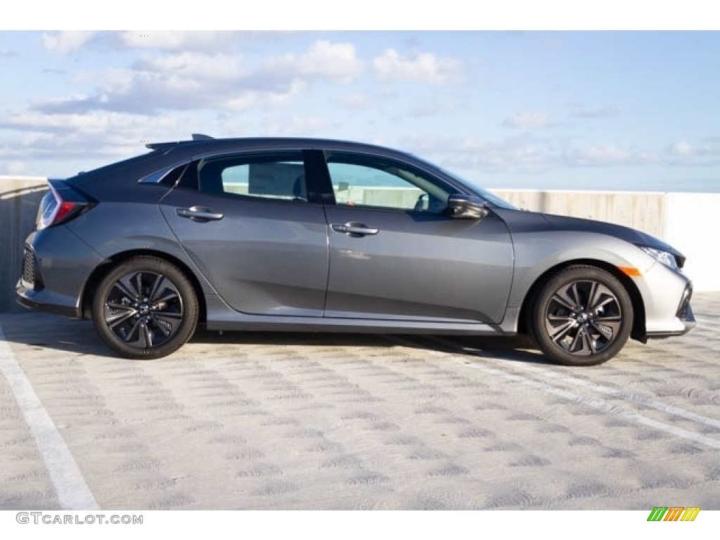 2019 Civic EX Hatchback - Polished Metal Metallic / Black/Ivory photo #8