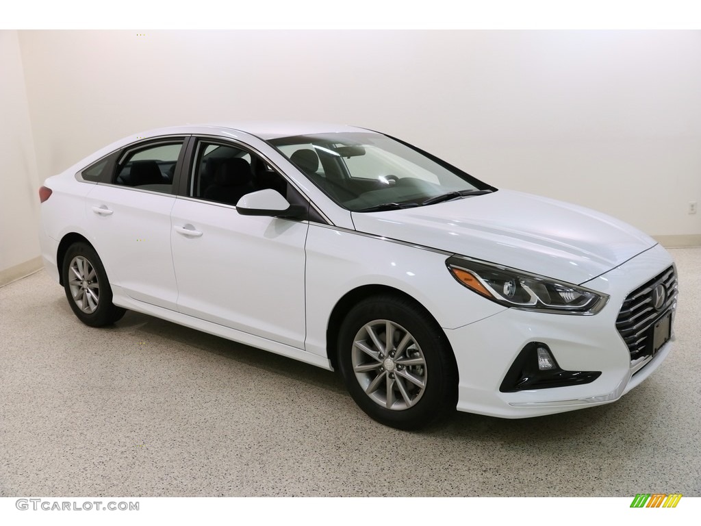 2019 Sonata SE - Quartz White Pearl / Black photo #1