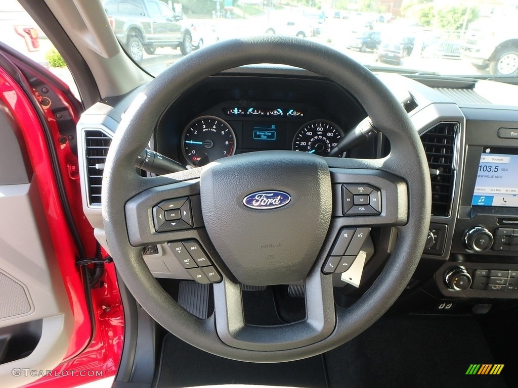 2019 Ford F150 XLT Regular Cab 4x4 Earth Gray Steering Wheel Photo #133812032