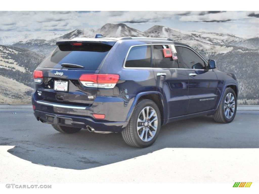 2018 Grand Cherokee Overland 4x4 - True Blue Pearl / Black photo #3
