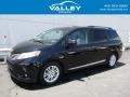 2017 Midnight Black Metallic Toyota Sienna XLE  photo #1