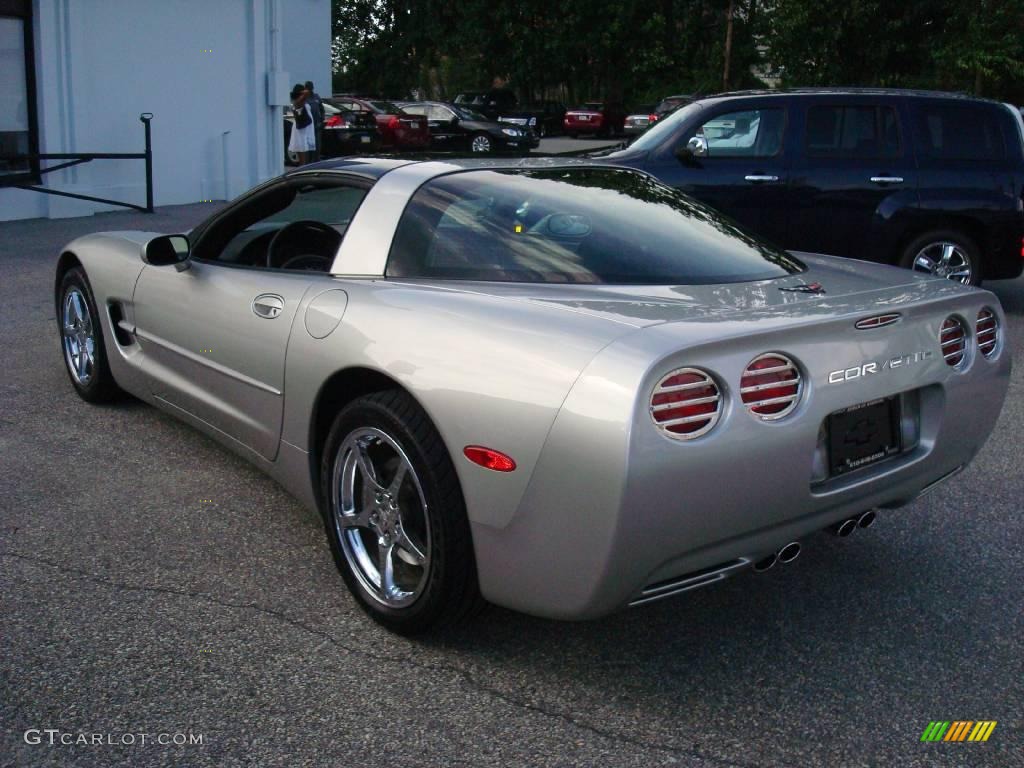 2004 Corvette Coupe - Machine Silver Metallic / Black photo #8