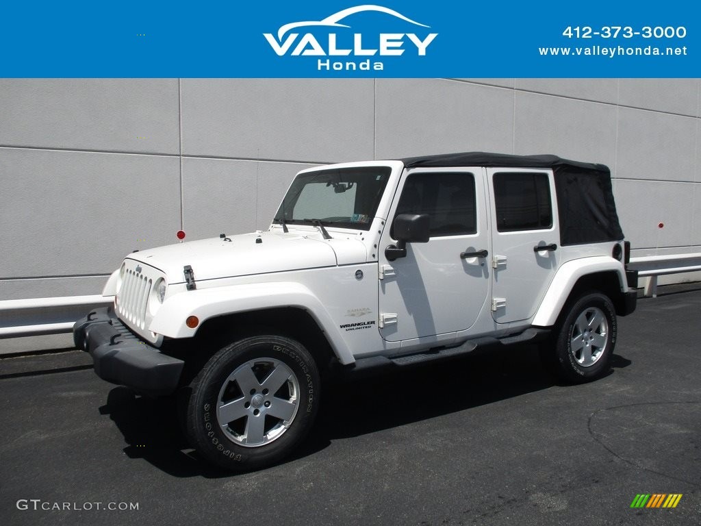 2010 Wrangler Unlimited Sahara 4x4 - Stone White / Dark Slate Gray/Medium Slate Gray photo #1
