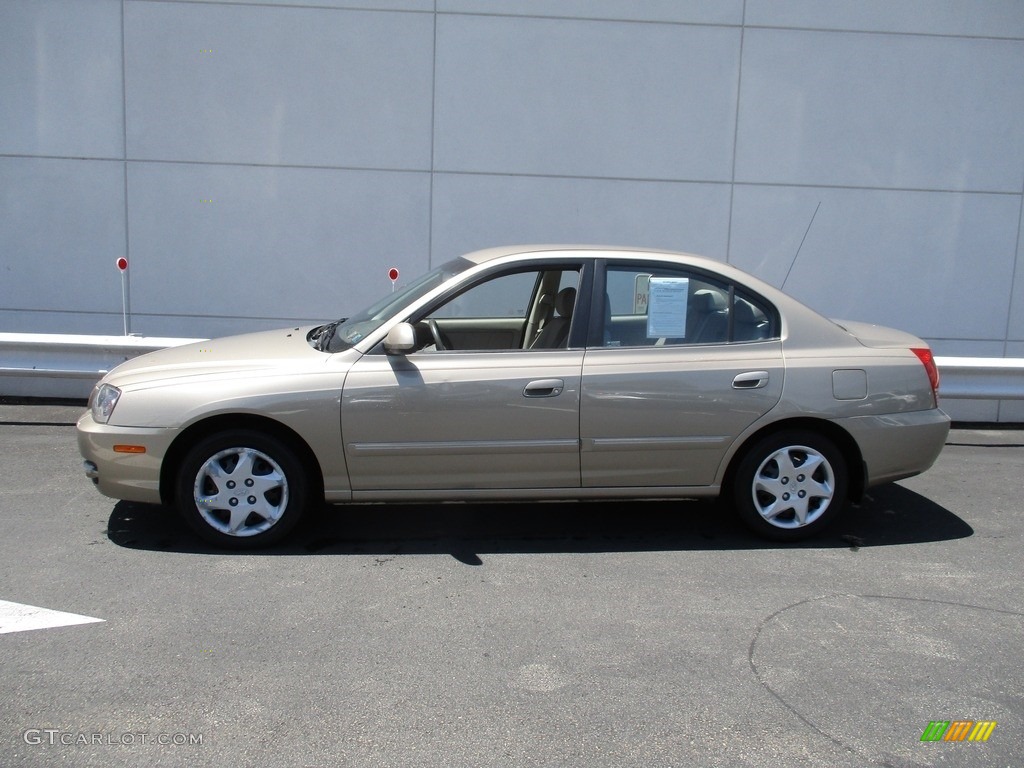 2006 Elantra GLS Sedan - Champagne Beige / Beige photo #2