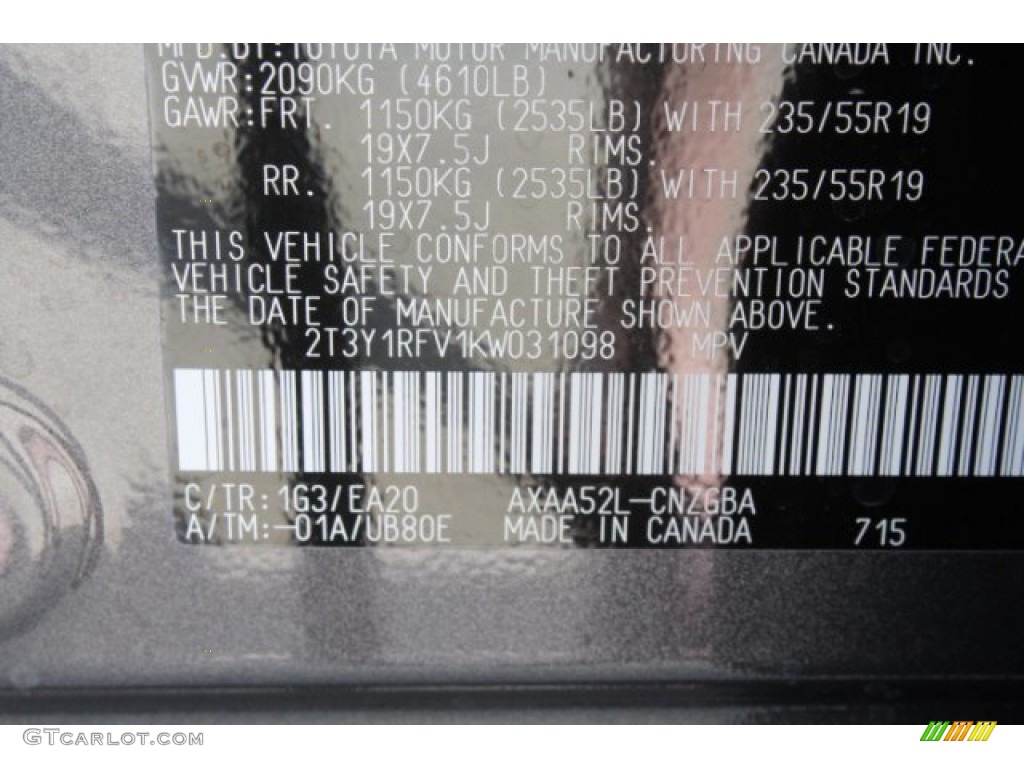 2019 RAV4 Limited - Magnetic Gray Metallic / Black photo #26