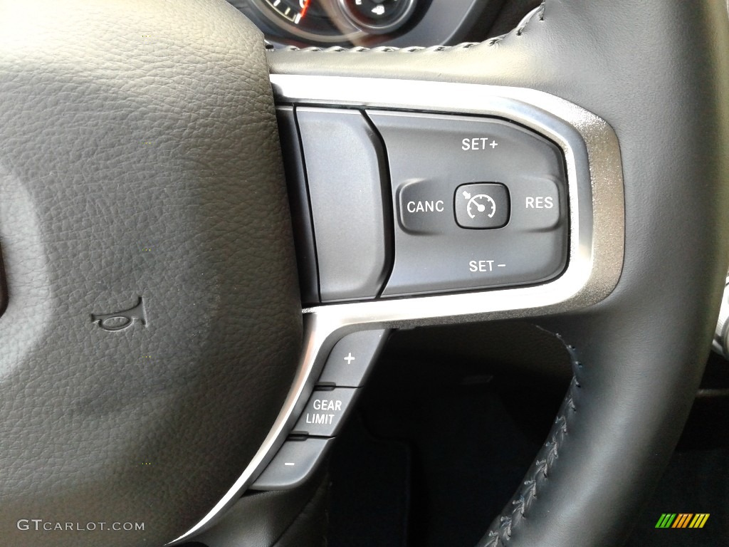2019 Ram 1500 Laramie Crew Cab 4x4 Black Steering Wheel Photo #133826975